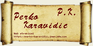 Perko Karavidić vizit kartica